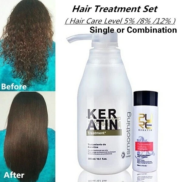 Brazilian Keratin Hair Straightening Treatment 300mL or Purifying Shampoo 100mL or Make Hair Straightening Care Set laundry