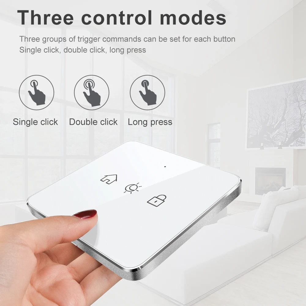 SMATRUL ZigBee Tuya Remote Control 4 Gang 12 Scenes WiFi Light Switch