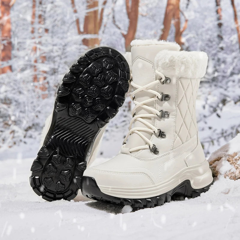 

Balancepige Large Outdoor Snow Boots Plush Warm Cotton Shoes
