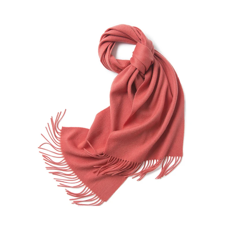 

100% Wool Cashmere Scarf Women Ladies Winter Warm Soft Lady Shawls Pashmina Solid Tassel Long Scarves And Wrap Bufanda Hijab