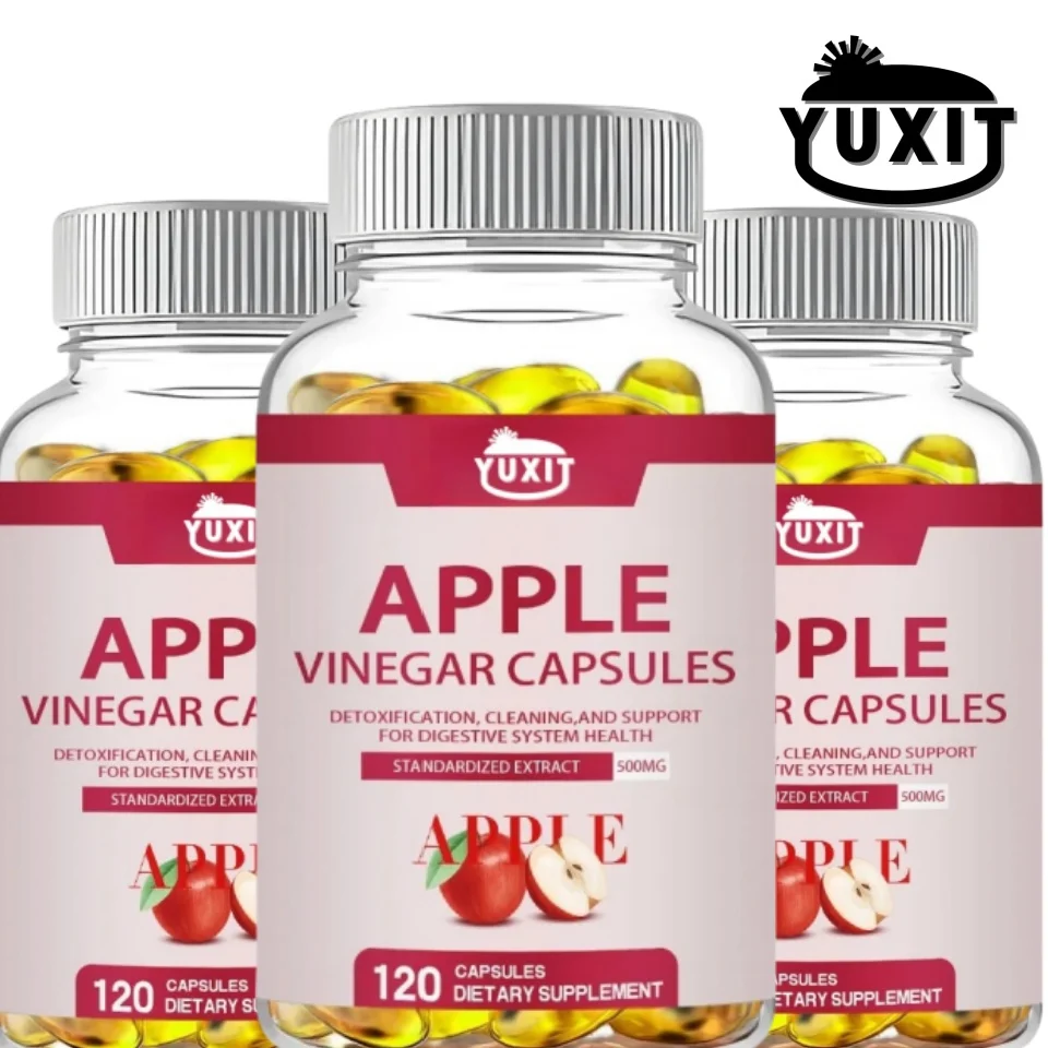 YUXITMinch Apple Cider Vinegar Capsules Max 400mg Natural Raw with Cinnamon Ginger & Cayenne Pepper Detox Vitamin C Supplement