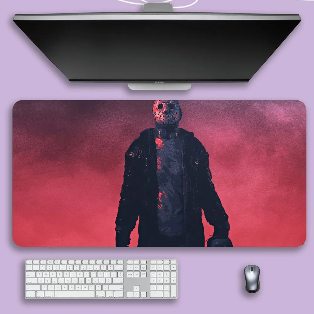 Jason Voorhees F-Friday the 13th Mouse Pad For Gamer Professional Non-Slip Mouse Mat Game Locking Edge Computer Keyboard Mat 5
