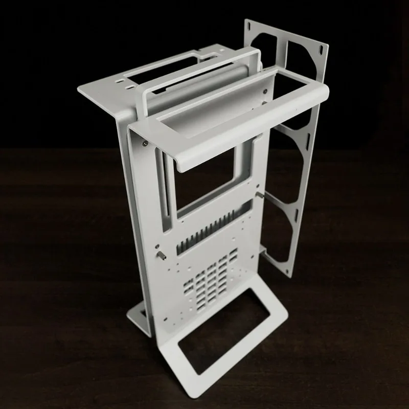 4mm CNC 알루미늄 오픈 프레임 섀시, ATX PSU 160-180mm 및 3슬롯 GPU 지원, 방진 및 간편한 케이블 관리 Xproto-L