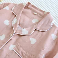 New Spring and Autumn Pajama Set Women's 100% Cotton Long Sleeve Pants Two Piece Love Lovely Sweet Home Furnishing Set - Image 3
