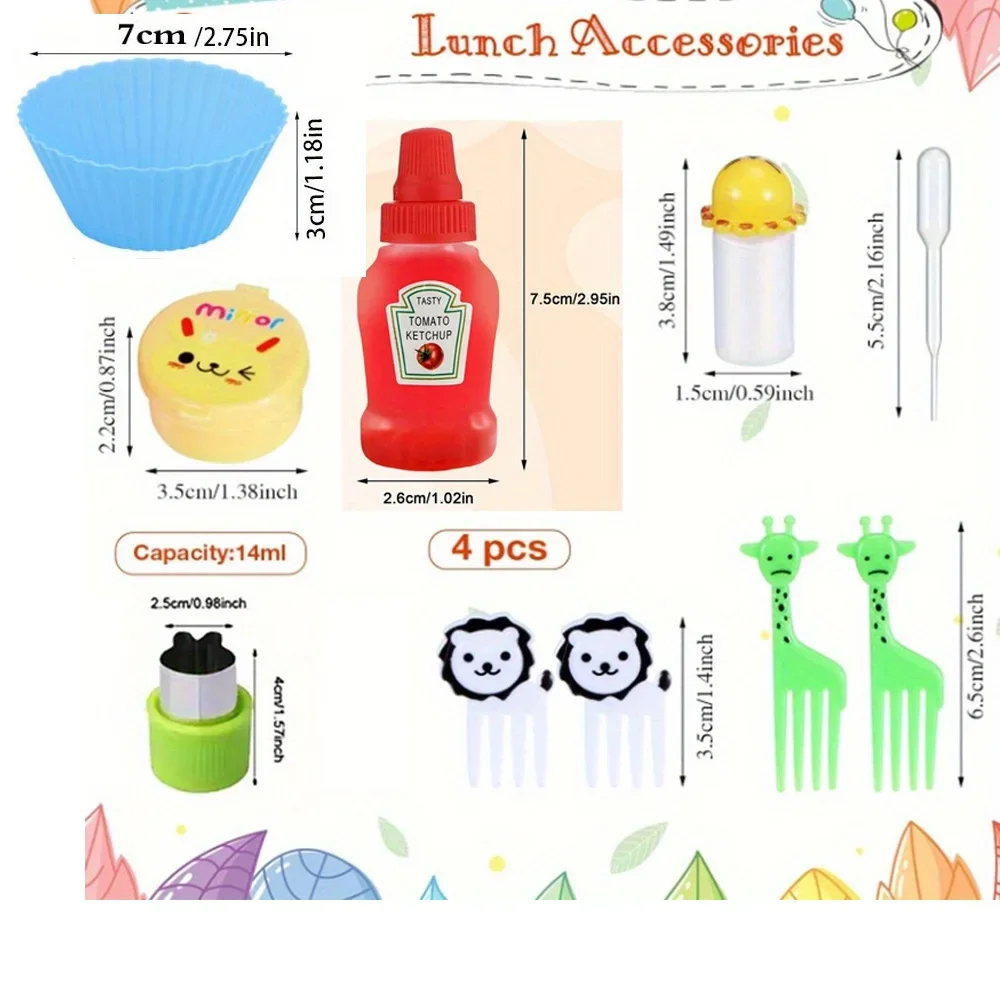 Food Mixing Sticks Mini Plastic Seasoning Squeeze Bottles 6 Pancake Cups 52 pcs food picks,food toothpicks,bamboo sticks,sauce bottle accessories