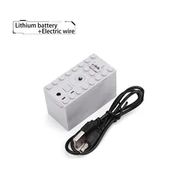 Electric Motor Set with LED Light and Power Function for MOC Building Blocks Cars (IR RC Kit)