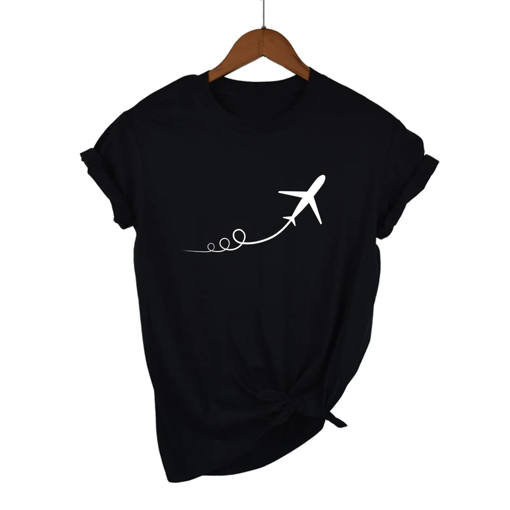 

NEW Airplane taking off Print Women tshirt Cotton Casual Funny t shirt For Lady Girl Top Tee Hipster Tumblr Drop Ship