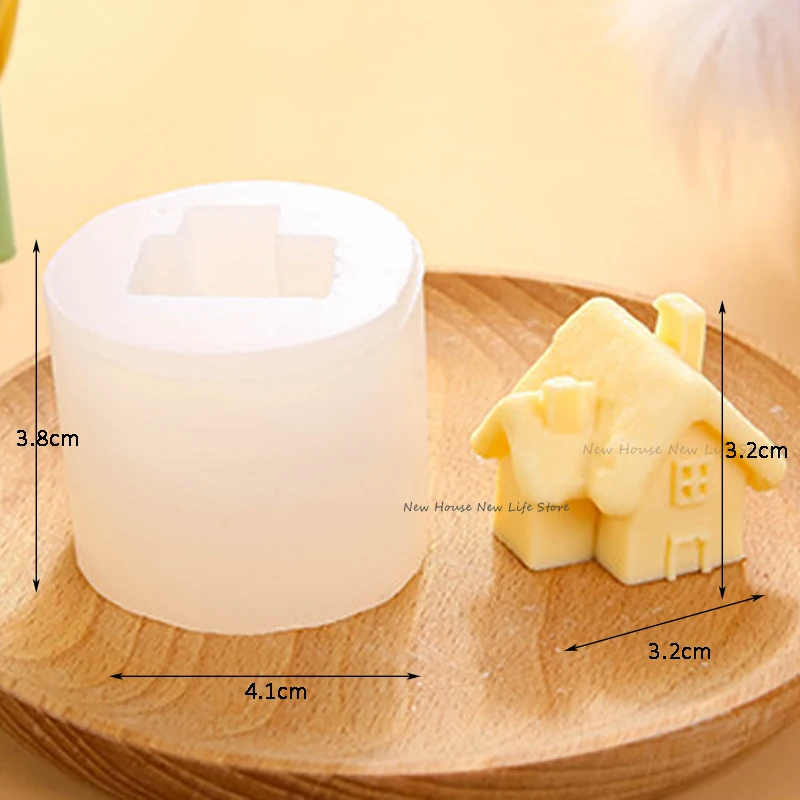 Cozy Cottage Candle Silicone Mold - DIY Aromatherapy & Home Craft Decor Mold