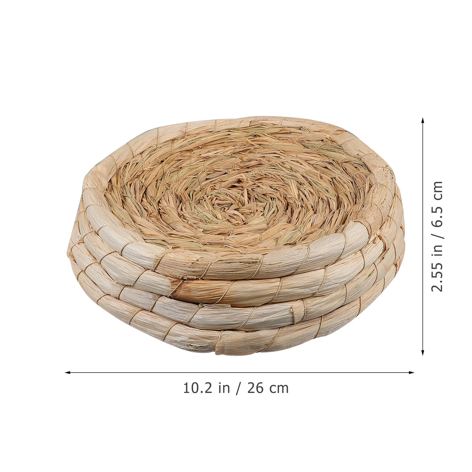 2 PCS 손으로 짠 새 둥지 손으로 짠 새 둥지 용품 새를 위한 수제 내구성 있는 비둘기 둥지