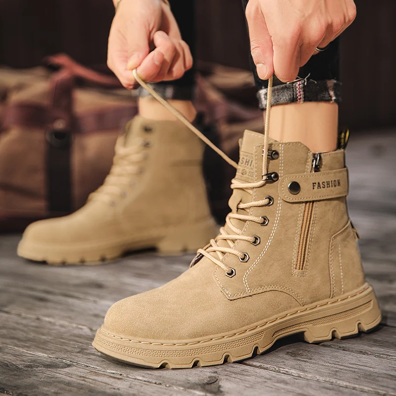 MensShoesFallTrendVersatileWorkClothesBootsBritishStyle