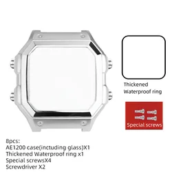 Premium All - Metal Case Mod Kit with Stainless Steel Bezel & Waterproof Ring (Silver case - No film)