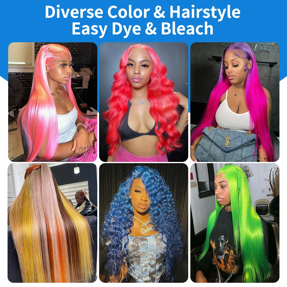 Bone Straight 13x4 13x6 Lace Front Wig 613 Honey Blonde Human Hair Wig Brazilian 30 Incn Color 200% Lace Frontal Wigs For Women
