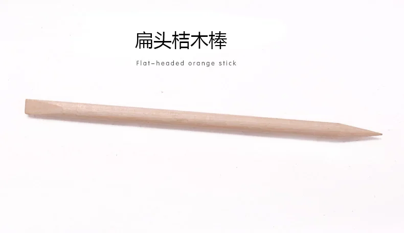 Description Picture 6 of item10/50/100 Wooden Care Tools Cuticle Pusher Remover Orange Nail Art Design Wood Sticks Rhinestones Dotting Manicure Removal