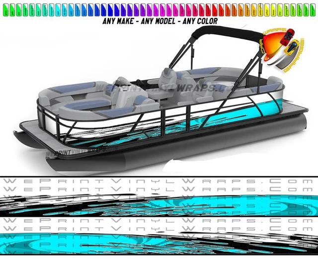 Aqua and Black Splatter Graphic Vinyl Boat Wrap Decal Fishing Pontoon  Sportsman Console Bowriders Deck Boat Watercraft All boats - AliExpress