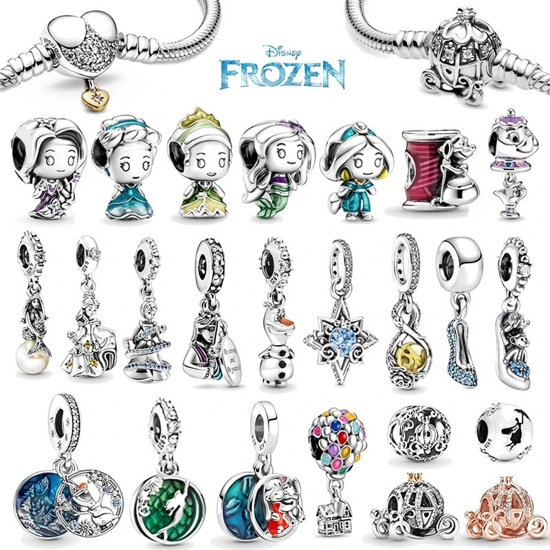recuperación León Igualmente Disney abalorios de plata de ley 925 de la serie Frozen para mujer, Charms  compatibles con pulsera Pandora Original, joyería artesanal, regalos| | -  AliExpress