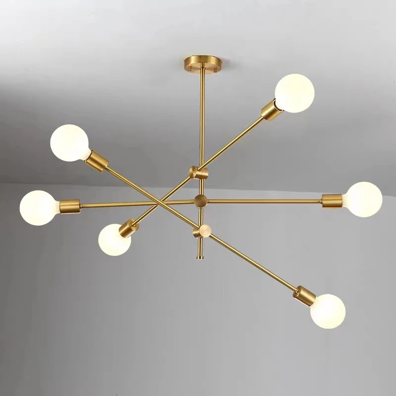 

Modern Simple Brass Pendant lights E27 LED bedroom Lighting Fixture gold/black Nordic Restaurant Hanging lamp