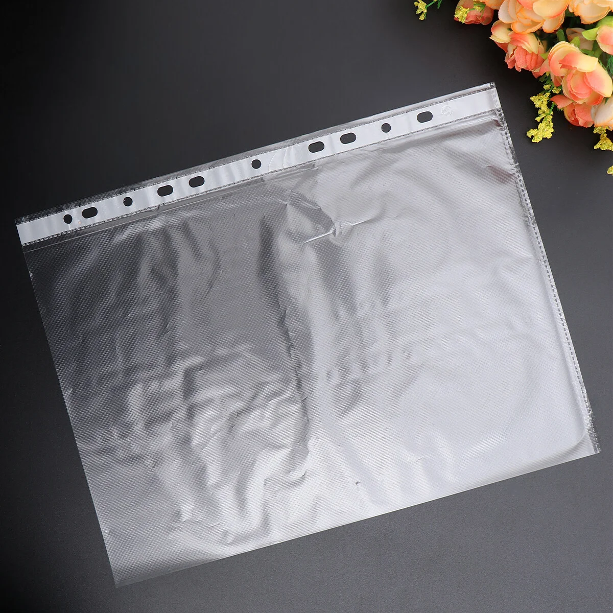 100pcs A4 Clear File Fodler Folder Bags Plastic Transparent Punched Pocket  Folders Filing Sleeves Document Sheet Folder Bag - File Jackets & File  Pockets - AliExpress