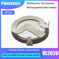 1PCS Original PANASONIC VL2020 3v 20mah Coin Type Rechargeable 105 Degrees Fillet Lithium Button Cell Battery for BMW car key 1