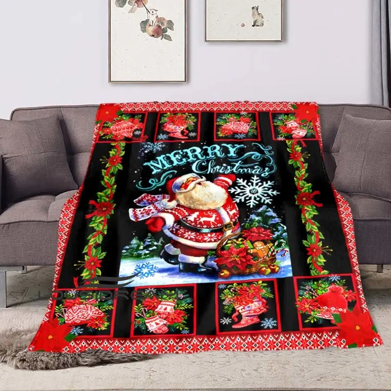 

Elk Snowman Dog Red Truck Christmas Tree 3D Flange Blanket Bed Sheet Warm Comfortable Blanket Christmas Children's Gift Blanket