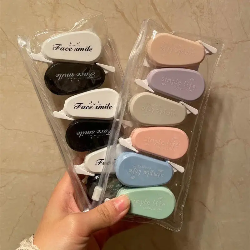 

6pcs/set Morandi correction tape simple cute stationary large capacity correction tape decorative student school supplies