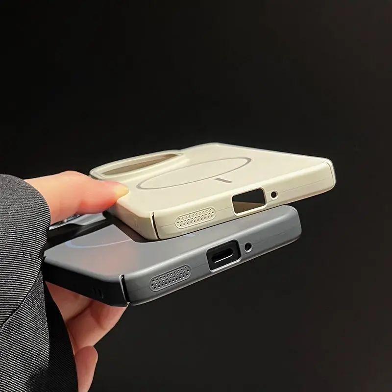 YUEQIAN Cover Magnetica per HONOR 400 Pro 5G, Custodia Ricarica wireless, posteriore materiale rigido satinato antiurto antigraffio [Protezione per lenti] (Blu navy