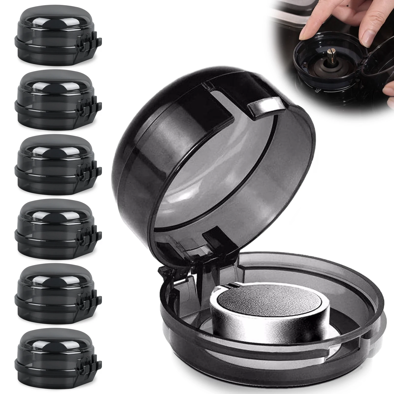 Gas Stove Knob Cover 6PCS Child Safety Plastic Kitchen Guards Gas Oven Lock Protectors Anti-dirty Non-slip Baby Safety Lock