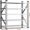 KINGBO 78"W Garage Shelving 4400LBS Heavy Duty Garage Shelving Units and Storage Adjustable 5 Tier Stainless Steel 2