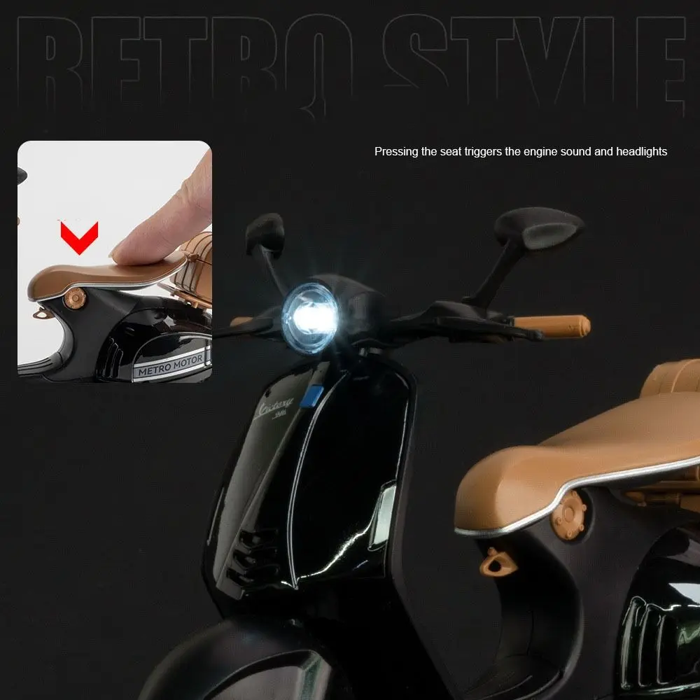 Alloy 1:12 Alloy Motorcycle Model Sound Diecasts Vehicle Retro Motorcycles Cars Collection Crafts Vehicles Light Music