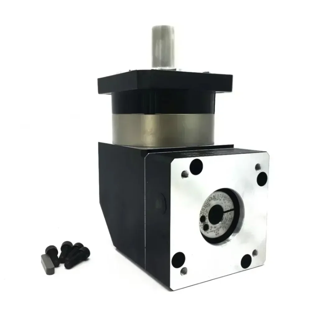 90 Degree Right Angled Planetary Gear Reducer for Nema 23 34 Stepper Motor 60 80 90 110 130 mm Flange Servo Motor Speed Reducer
