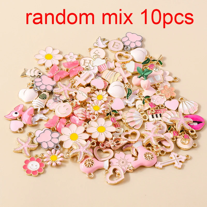 Mixed 10pcs 8 Colors Cute Enamel Charms For Jewelry Making Handmade DIY  Bracelet Earrings Necklace Pendant Wholesale