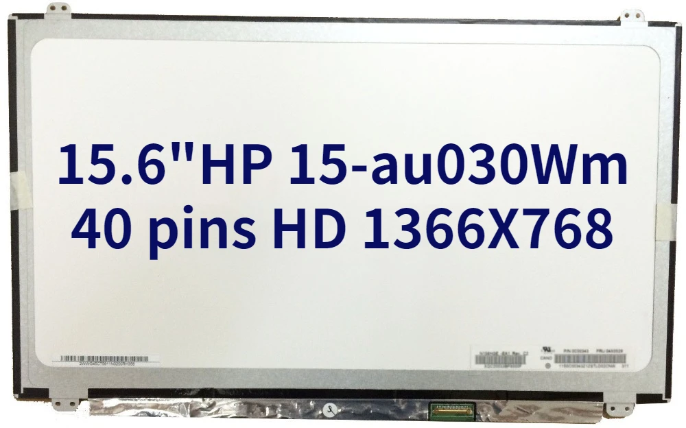 

15.6" Laptop matrix For HP 15-au030Wm Touch LCD Screen 40 pins HD 1366X768 Glossy Panel replacement