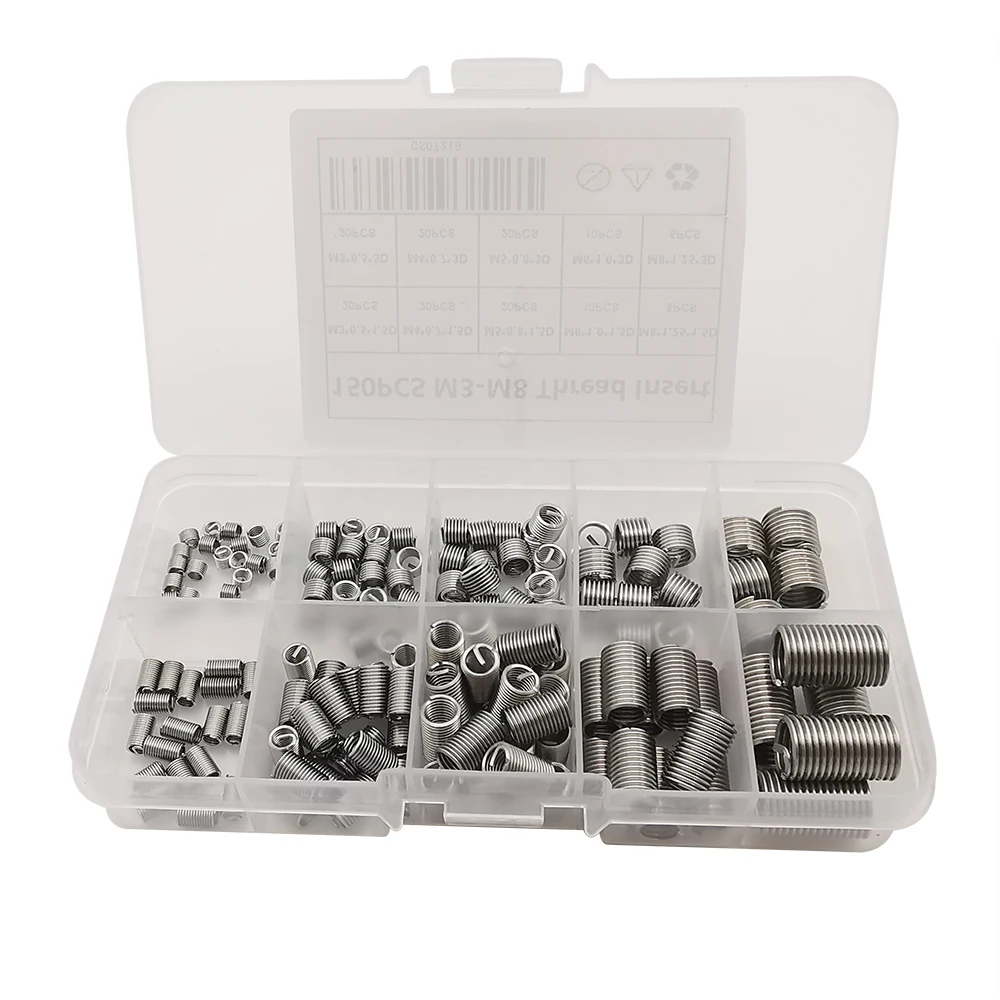 Aço inoxidável Rivet Nut Set, Helicoil Thread,