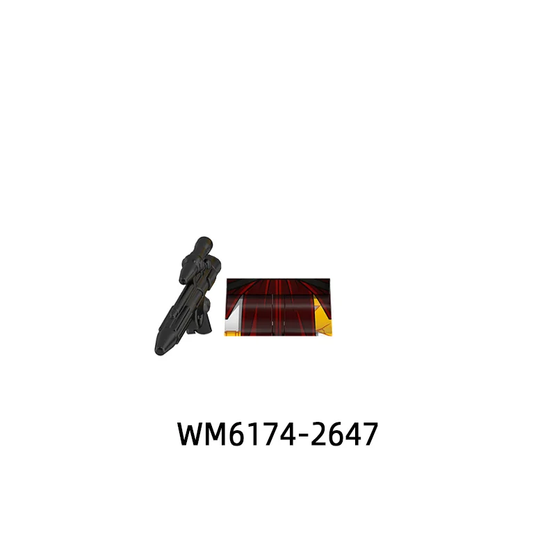 액션 피규어 무기 바지 헤어 부품 모델 블록, MOC 브릭 세트, 어린이 선물 장난감, WM6174