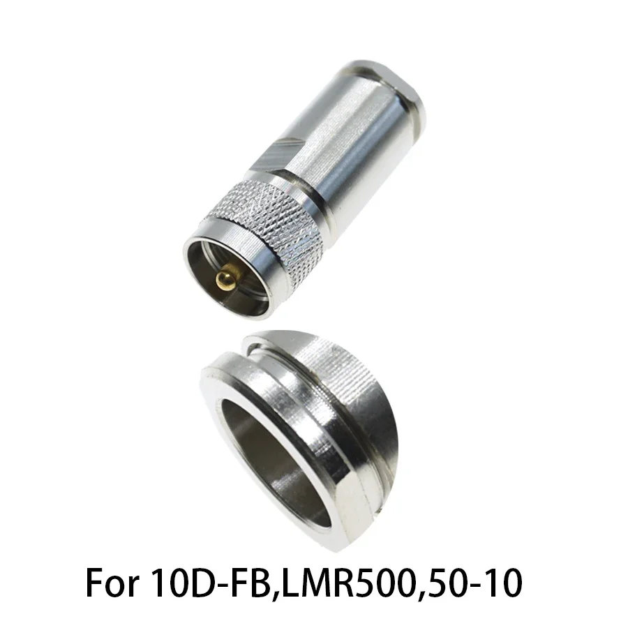RF 동축 커넥터 와이어 케이블, 1X UHF PL259 수 SO239 암 클램프, RG8, LMR400, RG5,RG6,LMR240, RG8X,RG58, RG400, RG142,LMR500
