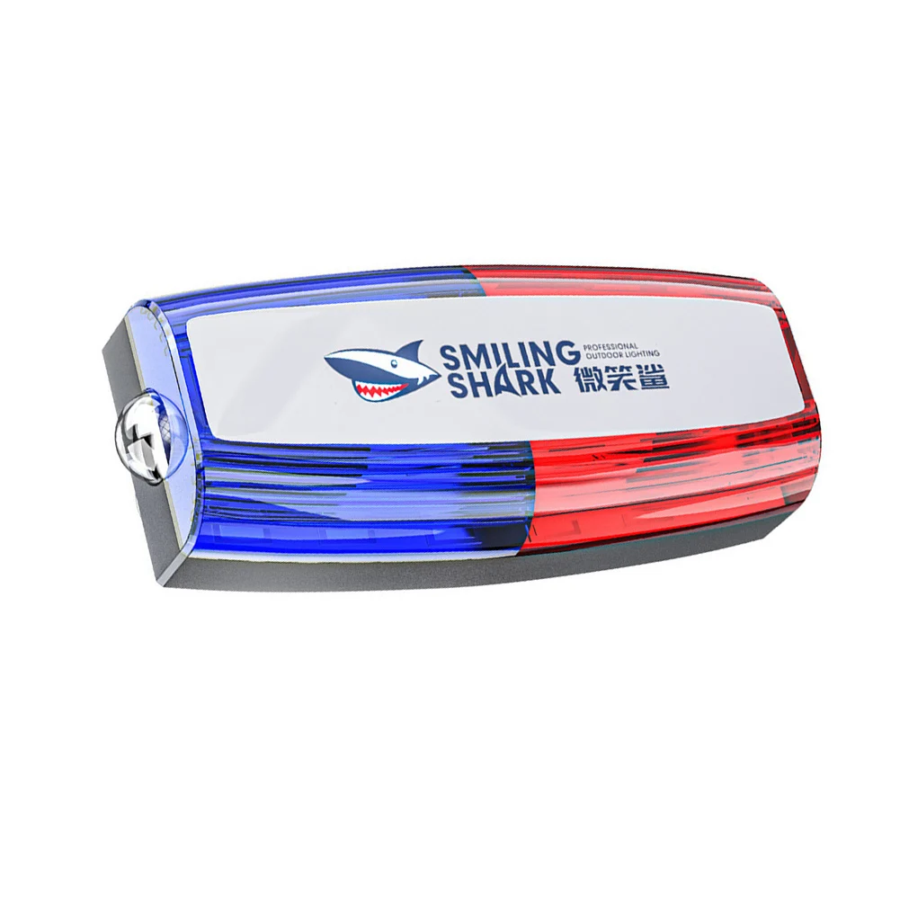 Multifunction Alarm Flash Signal Strobe Lamp Mini Red Blue Rechargeable Flashlights Waterproof USB Charging for Riding Emergency