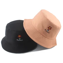 

Unisex Bucket Hat Flower Embroidered Double-Sided Fisherman Hat Bob Hip Hop Gorras Men's Women's Panama Beach Fishing Sun Cap