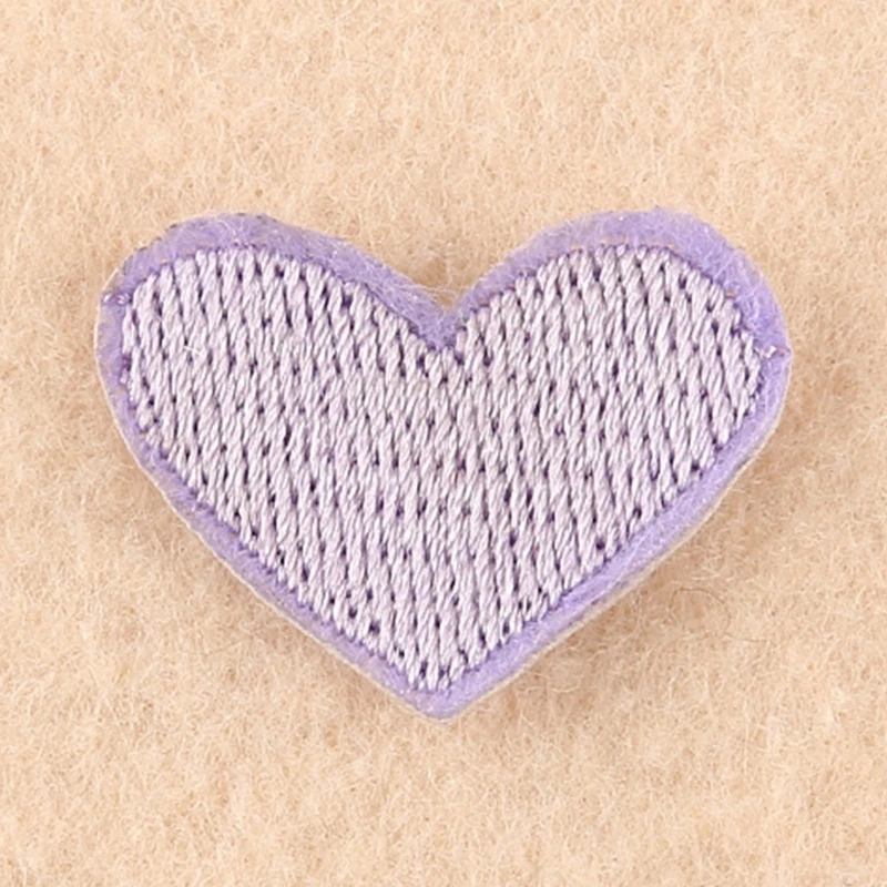 20Pcs Assorted Colors Mini Heart Sew/Iron On Appliques Embroidery Patches Badges Garment Embellishments DIY