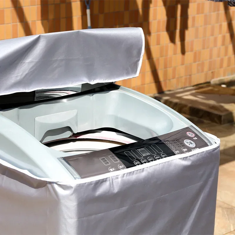 Description Picture 5 of itemWaterproof Dustproof Washing Machine Cover Sun Protection Sunscreen Dryer Cover Household Protective Dust Cover Washroom