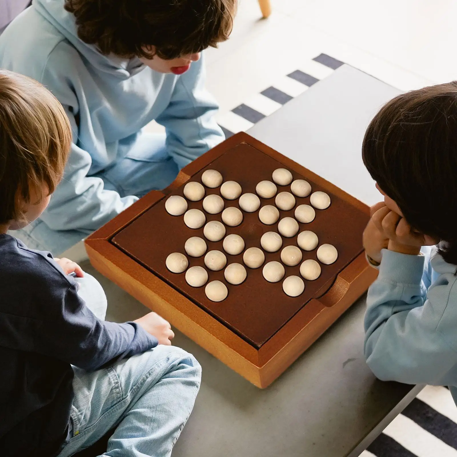 Solitaire Board Game, Tabletop Game, Single Chess Puzzle for Kids Teens Adults
