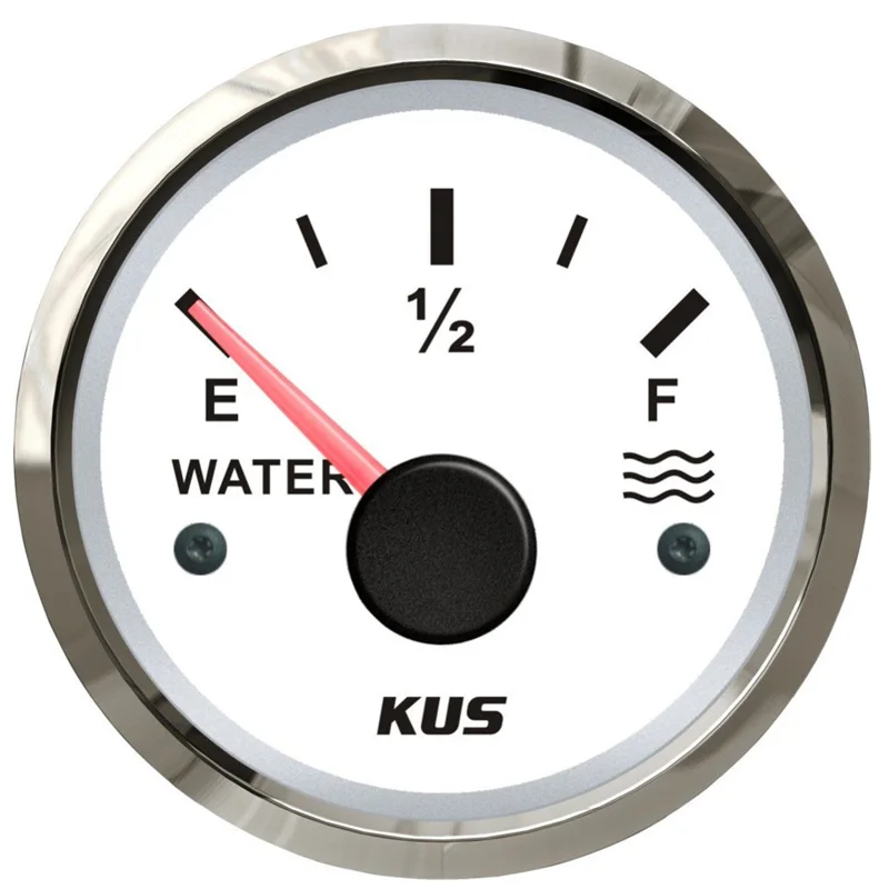 

KUS E-1/2-F Pointer Show Water Level Gauges 52mm 240-33ohm White Water Level Meters Devices for Auto Boat Motorcycle 0-190ohm