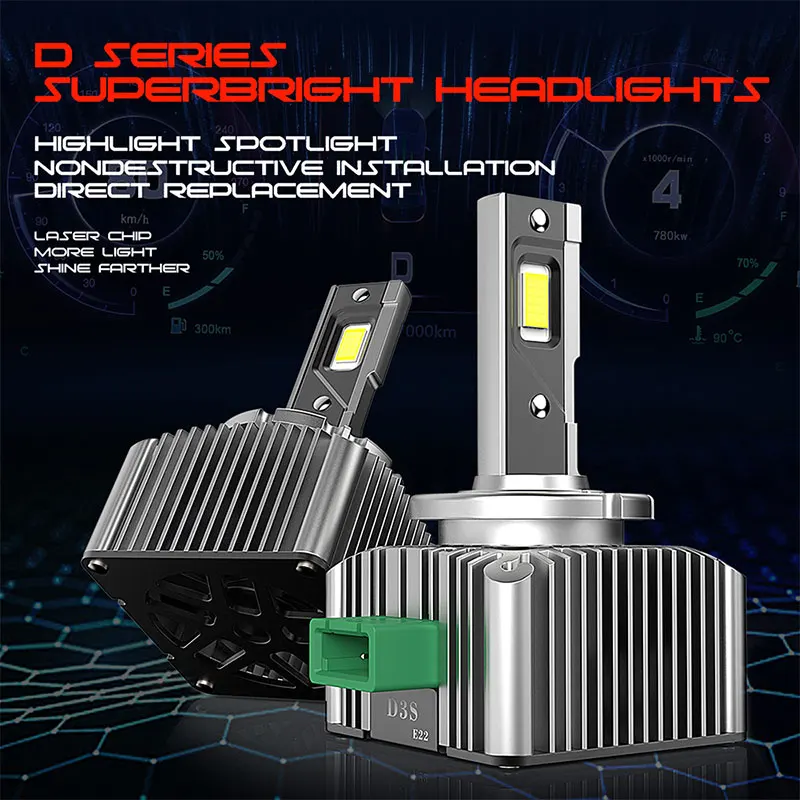 D1S D3S Led Headlight D2S D4S D8S Car Lights Super Bright D1R D2R D3R D4R  Auto Turbo LED Bulbs 1:1 HID to LED Canbus No Error