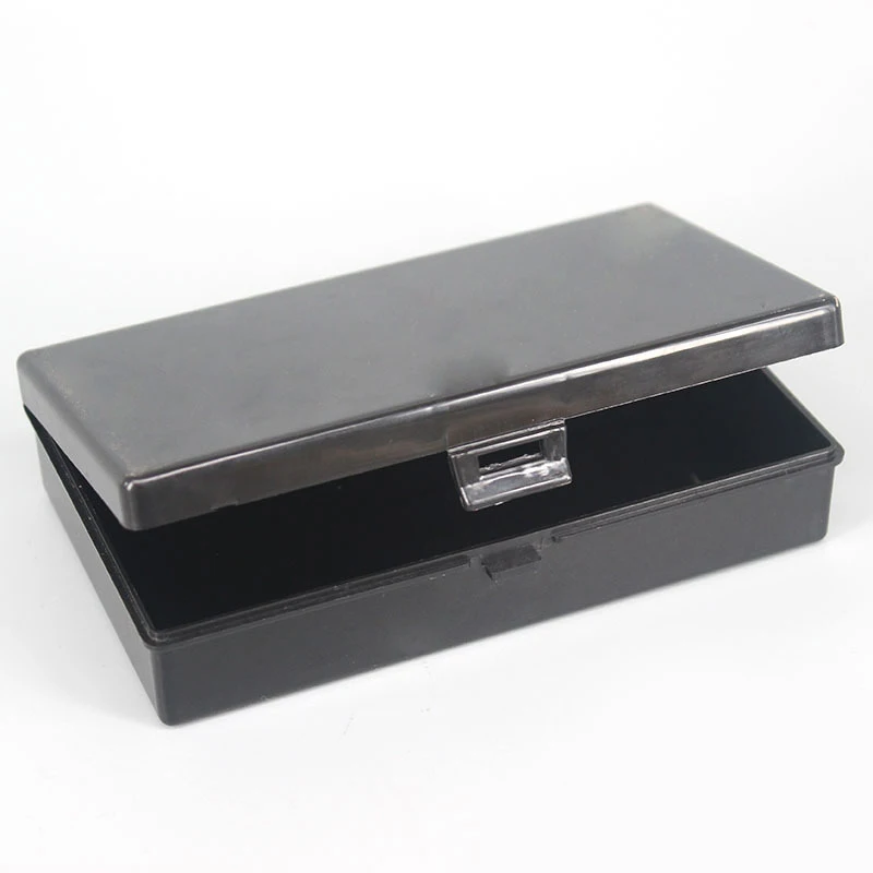 Rectangular Plastic Clear Storage Box Jewelry Container Case Photocard Holder Black/Transparent Bead Organizer Case 13.5*8.2*3cm photo card holder plastic storage box