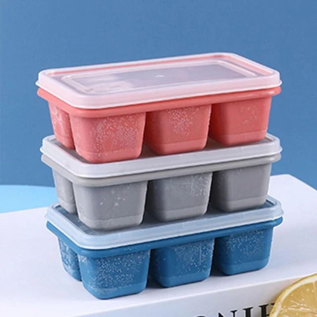 Ice Cube Tray Mold Box Large Plastic Ice Cube 6 Cavity Ice Trays For Freezer  Summer Cold Drink Maker For Kitchen Accessories - AliExpress