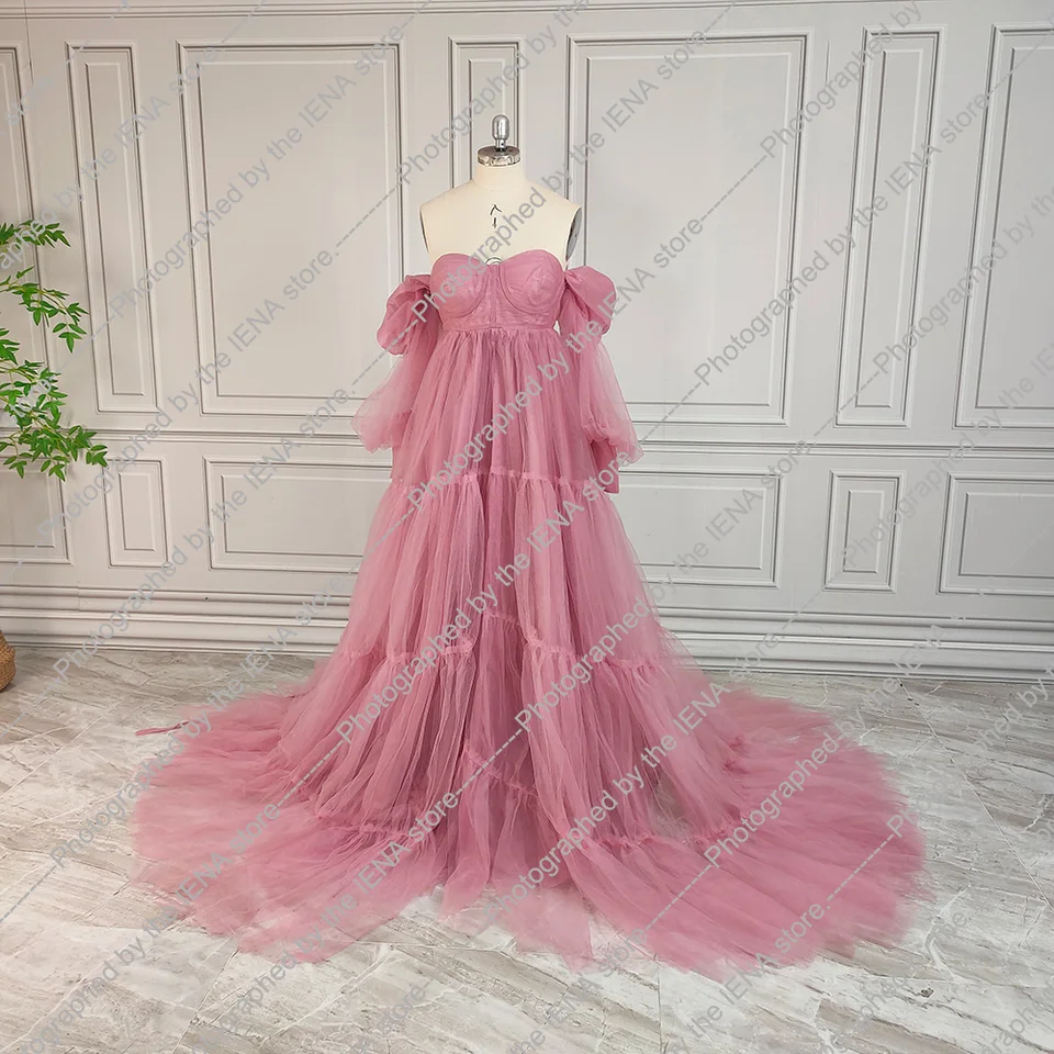 LZPCarra Umstandskleid Rosa - Elegantes Schwangerschaftskleid Für Fotoshootings & Besondere Anlässe