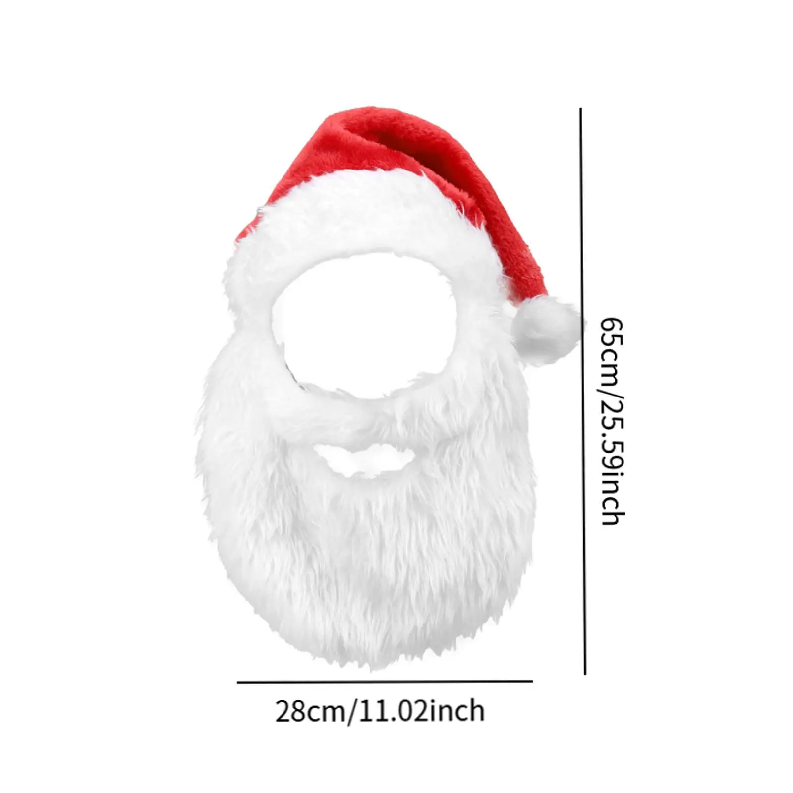 Santa Hat Decor Cotton Costume Accessory for Holidays Stage Performance Birthday
