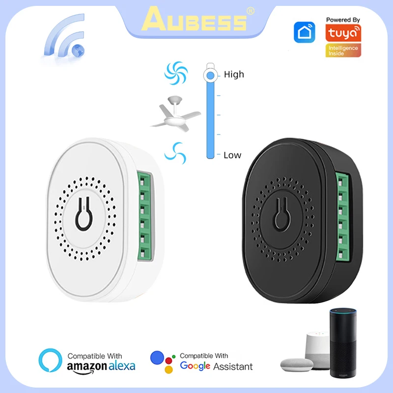 Tuya Wifi Smart Fan Speed Switch DIY Ceiling Fan Controller Fan Switch Smart Life APP Remote