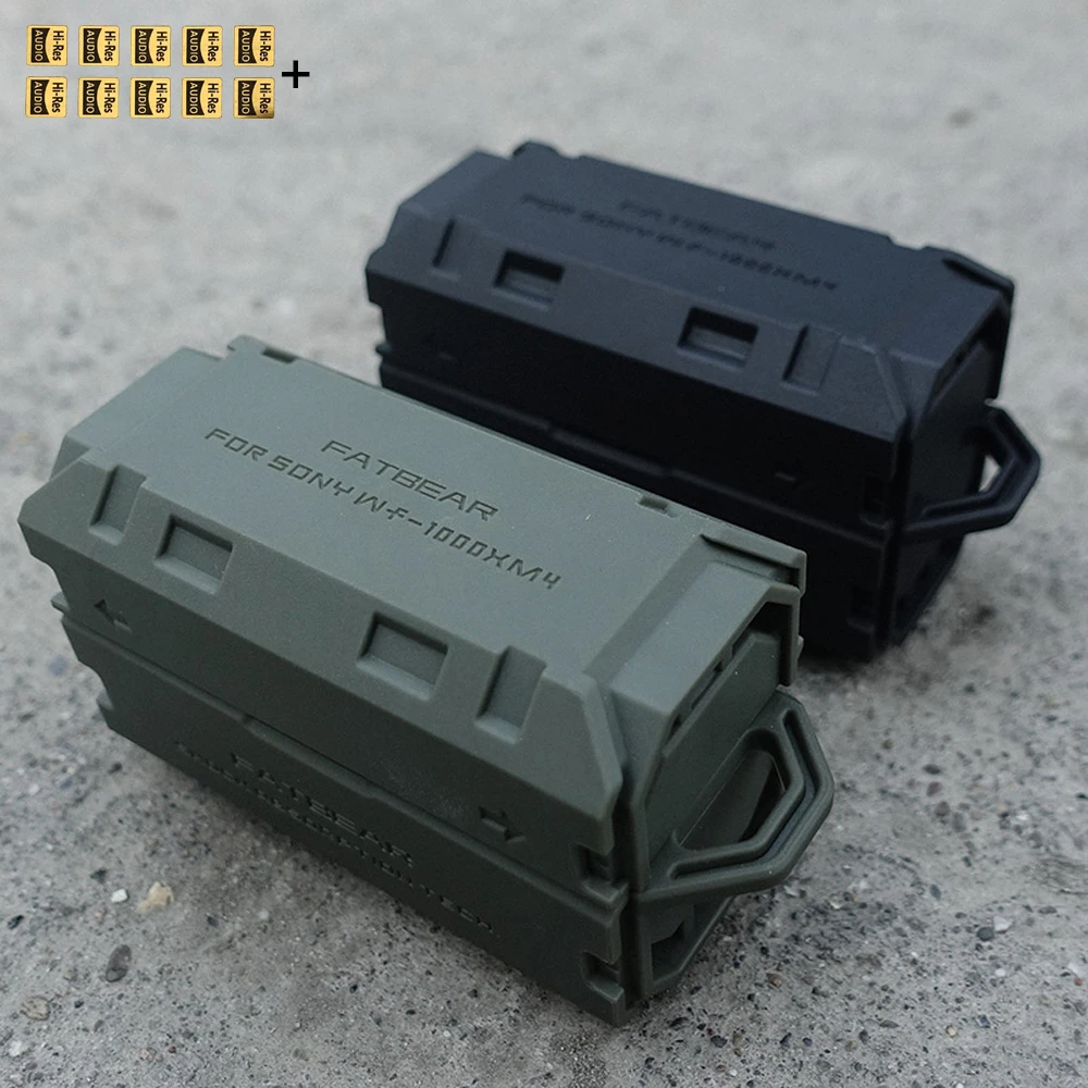 Fatbear Tactical Military Grade Rugged Armor Skin Case Cover Per Sony Wf-1000Xm3 Wf-1000Xm4 Wf-L900 Auricolari Bluetooth