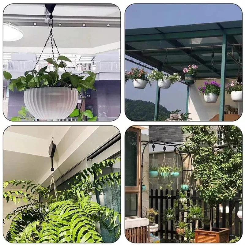 Retractable Plant Pulley Adjustable Heavy Duty Hanging Flower