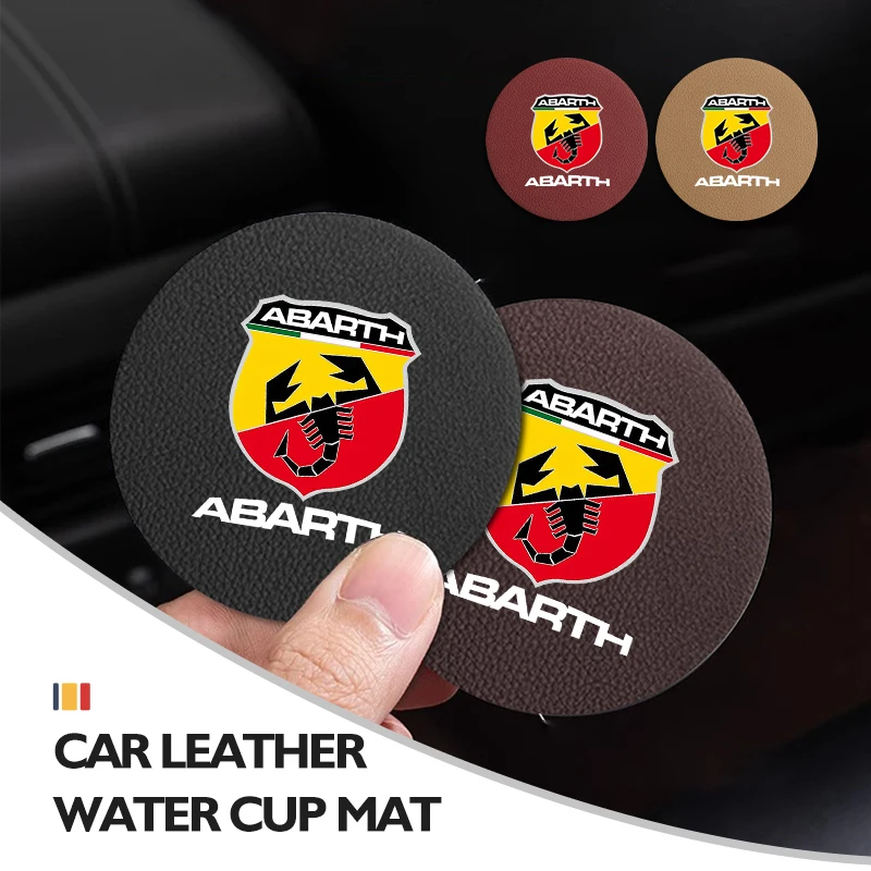 Universal Car Coaster Anti-Slip Mats Water Cup Drink Pads For Abarth Stilo Ducato Palio Bravo Linea Doblo 500 Grande Tipo cup holder coasters,car coaster pads