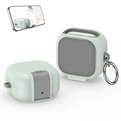 Luxury Lock Switch Bracket Case - Shockproof Protective Cover for Wireless Earbud Charging (Mint Green)